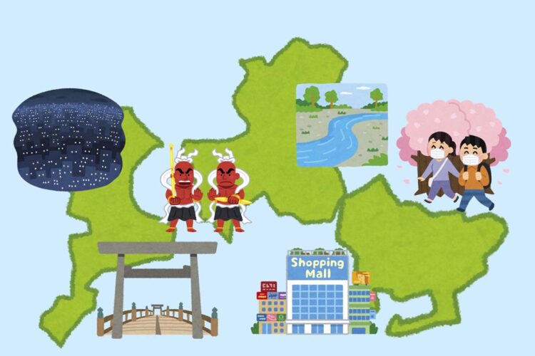 東海三県地図